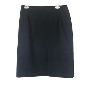 Piazza Sempione Black Wool Straight Pencil Mini Skirt size 46, 10